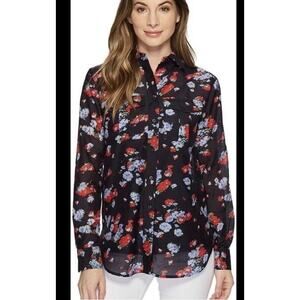 Ralph Lauren Black Floral Blouse